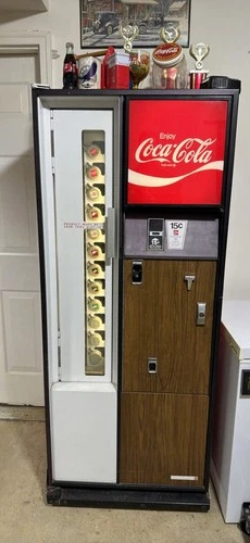 Coca-Cola Vintage Soda Vending Machine Red White Collectible Enjoy Coca-Cola