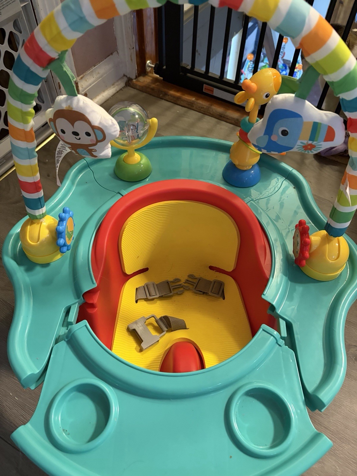Infantino Baby Activity Center Floor Seat w/ Toy Arch & Harness