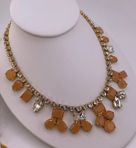 UNDERCOVER Collana Kate Spade albicocca pesca e oro tono giardino segreto designer 19 pollici