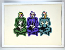 Original! Pop Art Expressionism Color Felt-tip & Acryllic Painting, 30x40cm S.H.