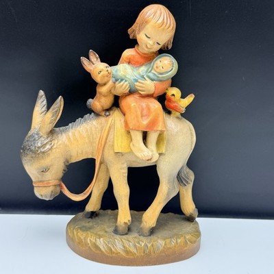 ANRI Ferrandiz Wood Carved Flight Into Egypt Nativity Figurine 6-1/4''