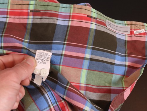 JACK SPADE Men’s Small Cotton Sport Shirt -Green Blue Red Multi Plaid - Picture 11 of 11