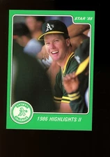 1988 Star Company Green Mark McGwire #10 1986 Highlights II Oakland A's QTY