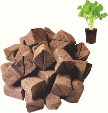 50 Pcs Square Hydroponics Pods, Seed Starter Plugs Rapid Rooter, Grow Sponges 0.42 per gallon