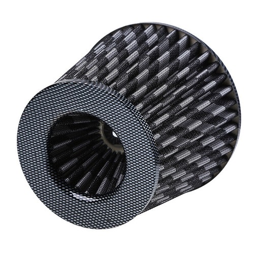 NEW 3" Carbon Fiber Black Inlet Short Ram Cold Air Intake Cone Filter Universal - Bild 8 von 8