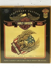 NOS 1990 s Genuine Harley-Davidson Temporary Tattoos Robison HD American Eagle