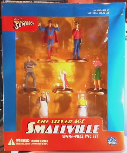 DC DIRECT- SILVER AGE SMALLVILLE SEVEN PIECE PCV LIMITED EDITION - Picture 1 of 13