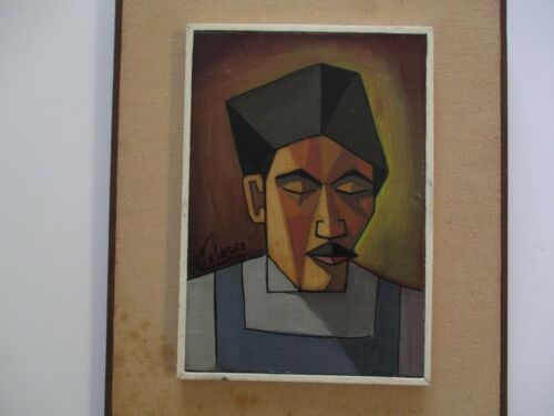VELASCO PAINTING CUBIST CUBISM PORTRAIT MAN SURREALISM MODERNISM EXPRESSIONISM - Picture 3 of 7