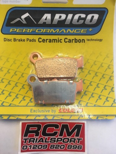 BETA CERAMIC CARBON REAR BRAKE PADS 520RR Enduro 4 STROKE 10-14 GF187API K1 - Picture 3 of 4