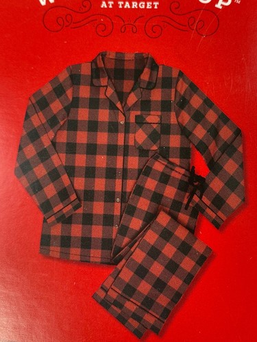 Wondershop At Target Mujer XL Ropa de dormir Conjunto de pijama Rojo y Negro Cuadros a Cuadros - Imagen 1 de 10