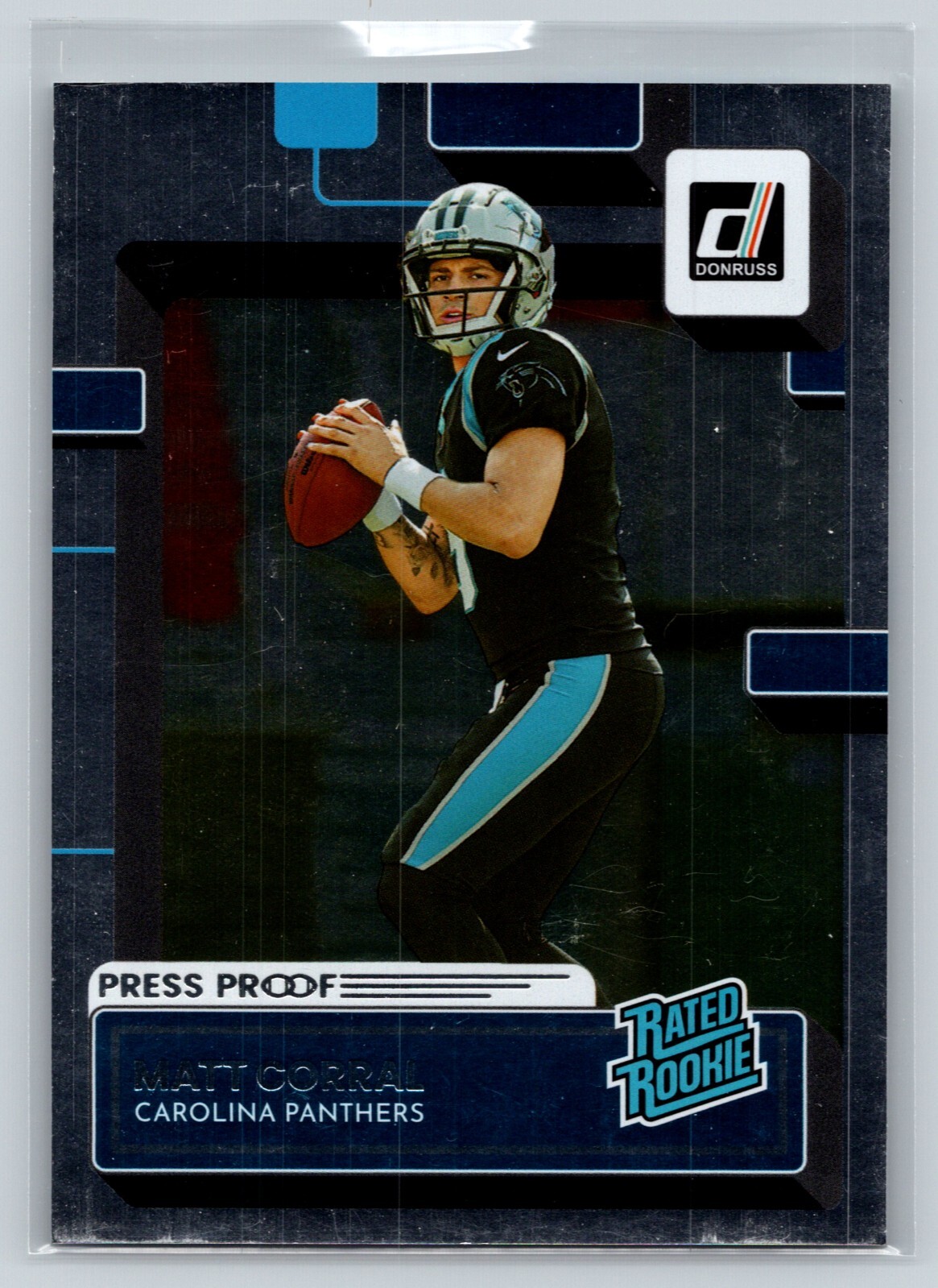 2022 Panini Donruss Rated Rookie #302 Matt Corral RC Silver Press Proof /100