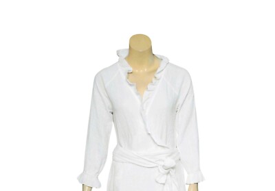 rhode resort jagger dress Rhode Resort Jagger Ruffle Dress S Women Casual Flared Wrap Ruffle Maxi NW 24055