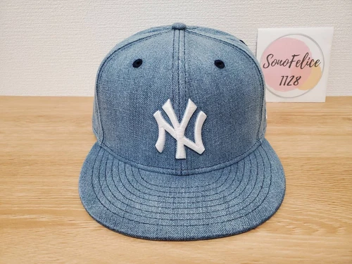 New Era 59FIFTY Fitted Cap New York Yankees Washed Denim White MLB Hat 60546683