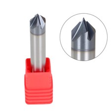 3/8" 4 Flute 90 Degree 2-1/2" OAL Double End Carbide Chamfer Mill