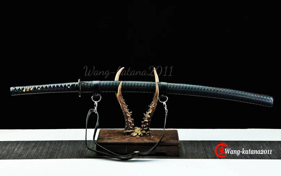 Kendo Bokken Wooden Katana Sword Iaido Outdoor Battle Training Practice Leather - Image 4 of 4