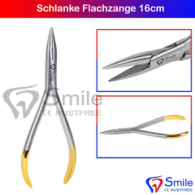 Pointed Flat Nose Pliers KFO Flat Nose Pliers Slim Ligatures Wire Dental Technology Dental Plier