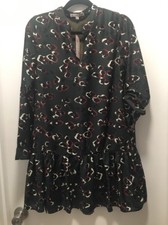 womens dress JoyJoy NWT size s Small Dark Green Leopard Print  Ruffle boutique