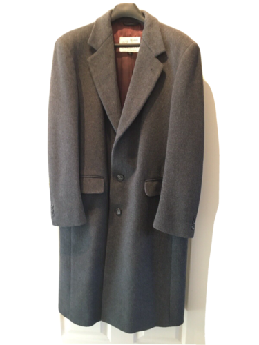 Vintage Wool Cashmere Blend Overcoat Made in Italy Gray Mens 42 Regular ...