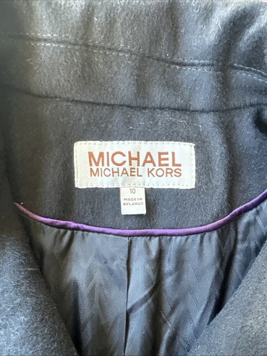 Women's Michael Kors Black Long Dress Coat Size 10-excellent condition - Picture 6 of 17