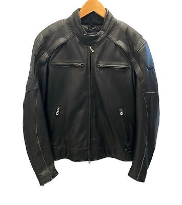 Harley Davidson Back Reflective Skull Leather Jacket with Harley Davidson Back Reflective Skull Leather Jacket with