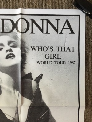 Madonna Who's That Girl Tour '87 Vintage Poster Retro Music