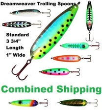 DreamWeaver Standard 3 3/4" Trolling Spoon Fishing Bait Lures - Choose Colors