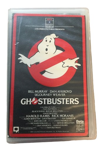 1984 Ghostbusters Beta Tape Betamax Video clamshell case Bill Murray Dan Akyroyd