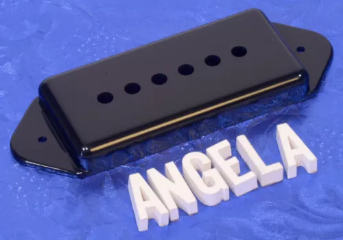 Lindy Fralin Pickup Cover, Black P90 Dogear , #DEB