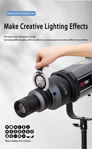 Conical Optical Snoot Spotlight Zoom LED Studio Light Flash Strobe Bowens Mount - Picture 9 of 21