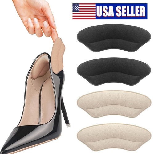 2Pairs Non-Slip Fabric Shoe Pads Cushion Liner Grip Back Heel Inserts Insoles US - Picture 16 of 21