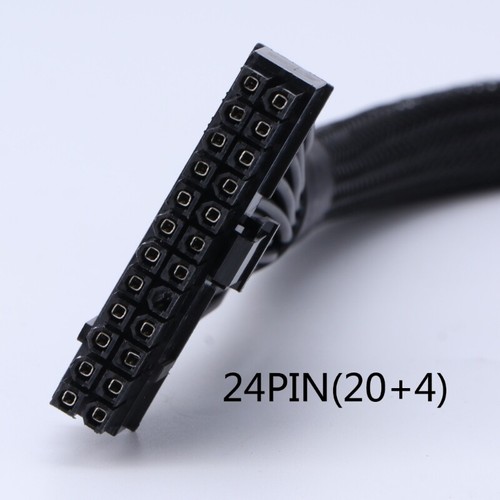 18+10pin to 24Pin Sleeved Cable 24Pin PSUs Modular Power Supply Cable - Photo 5/8