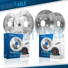 305mm Front 281mm Rear Drilled Disc Brake Rotors for 2018 - 2023 Toyota Camry