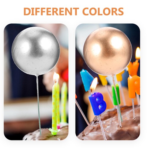 60pcs Topper Cupcake Topper Set Diy Cake Insert Topper Foam Ball Ornaments - Bild 4 von 12