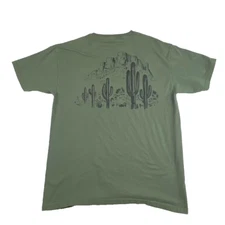 Call Your Mother Cactus Shirt Mens Large Olive Tee Vintage Western Style Cowboy