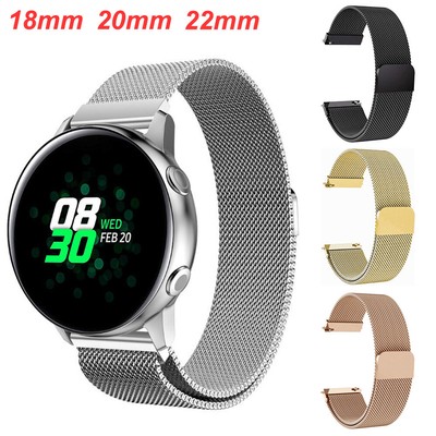 Magnetic Milanaise Loop Watch Strap Edelstahl Band Armband Strap 18/20/22/24 DE