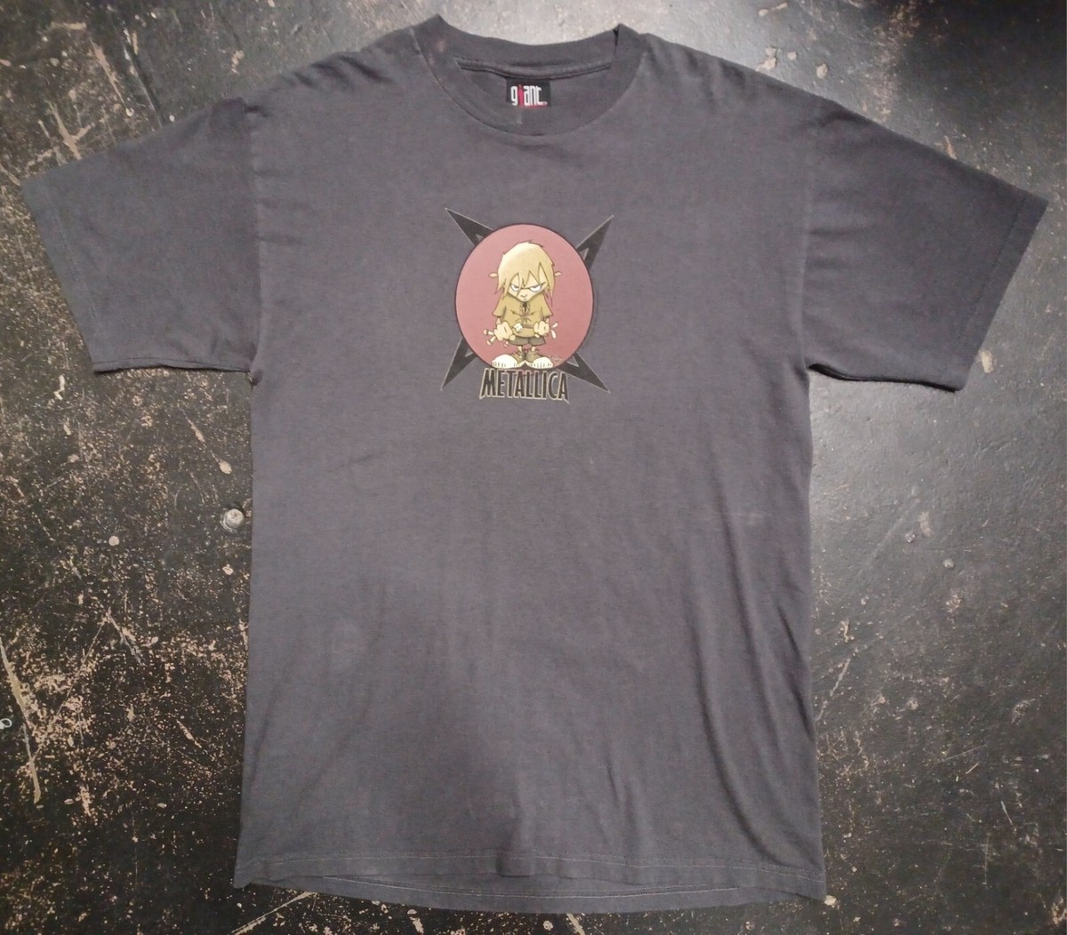 Vintage 90s Metallica L/XL Metal Band Shirt Tony Squidno Art 