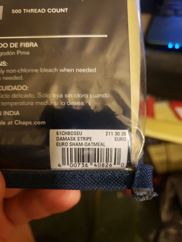 CHAPS HOME - Damask Stripe  - EURO SHAMS - 500 TC Cotton RETAIL - $70 - Image 3 of 4