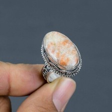 Sunstone Ring 925 Sterling Silver Ring Handmade Gemstone Ring Women's Ring