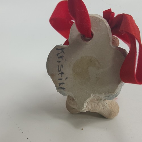 Sicli da sogno: orsacchiotto cherubino con ornamento regalo fiocco rosso LGHKH - Foto 6 di 7