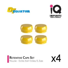 IQ-Rhein EQUATOR OD Secure Replacement Caps Xtra-Soft Yellow 0.6kg/1.3lbs (4-Pac