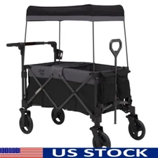 2 Seats City Wagon Cruiser Stroller All Terrain Foldable Lightweight Safety New