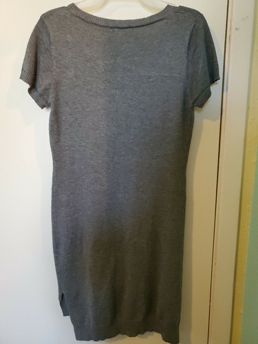Moral Fiber Sz Junior Large Gray Tunic Dress Short Sleeve - Picture 3 of 8