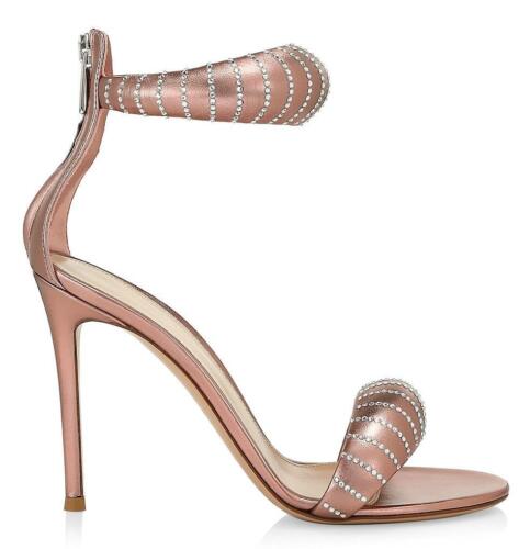 $1495 NIB New GIANVITO ROSSI Camelia BIJOUX 40 Ankle Strap Shoes Heels Sandals - Afbeelding 1 van 7