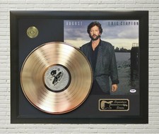 Eric Clapton Framed wood Reproduction Signature LP Record Display. 03
