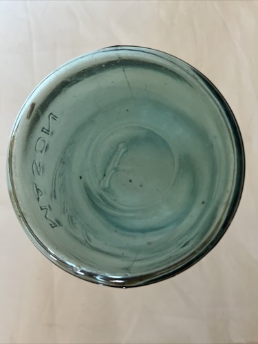 Blaue Kugel 3l Pint Einmachglas 5" Vintage Antik A Blasen - Bild 12 von 12