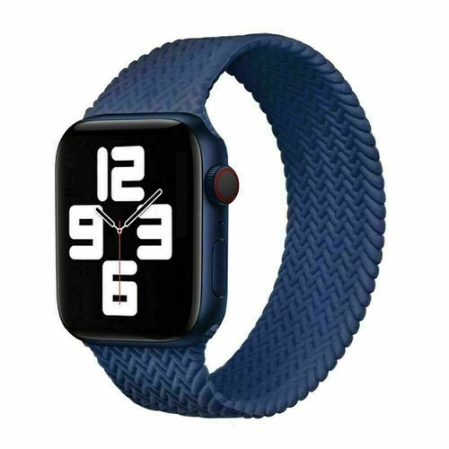 Braided Solo Loop Silicone iWatch Strap For Apple Watch Series 8 7 6 5 4 3 2 SE - Picture 8 of 15