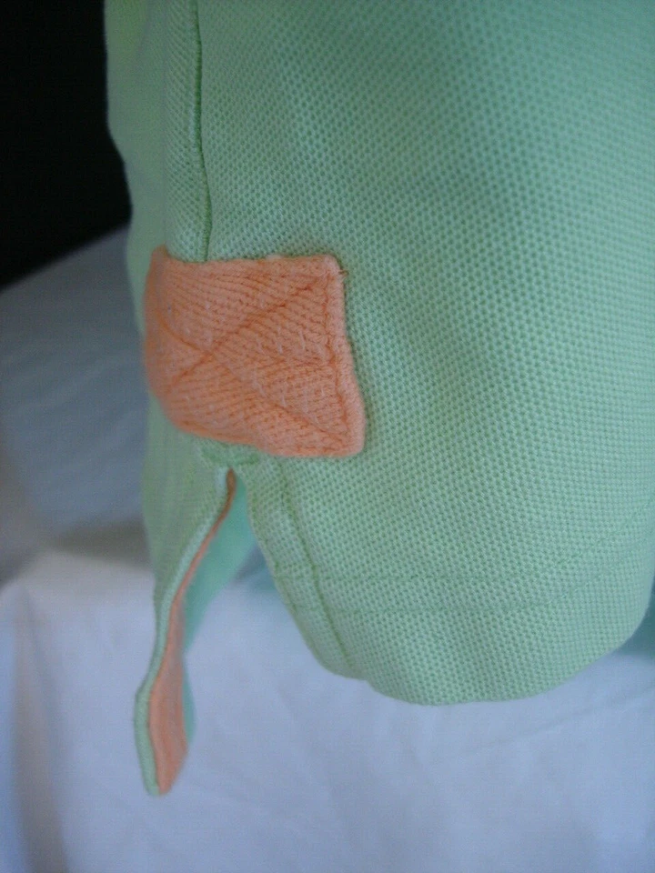 Orvis Solid Key Lime Green 100% Heavy Cotton Pique S/S Oxford Polo Shirt Sz. L - Image 3 of 4