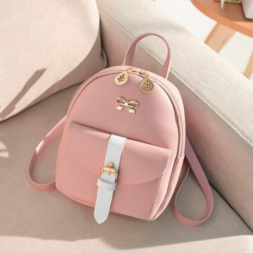 Women's Mini Backpack Luxury PU Leather Kawaii Graceful School Bags For Girls - Picture 17 of 17