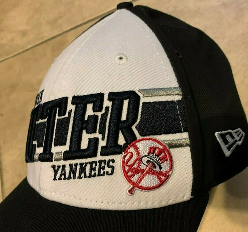 Derek Jeter #2 New Era Embroidered Hat Cap New York Yankees Black w/ White NEW - Picture 2 of 5