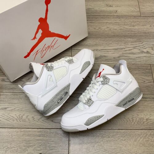 Nike Air Jordan 4 Retro "White Oreo" Mid Top Basketball Men's Size Shoes US